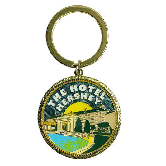 The Hotel Hershey Art Deco Keychain