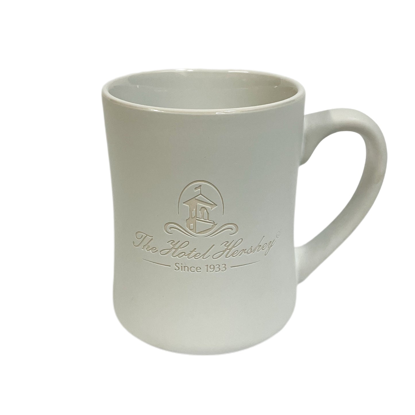 The Hotel Hershey White Etched Mug